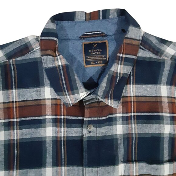 Denver Hayes Shirt Men Size 2XL Modern Untucked Fit - Picture 2 of 3